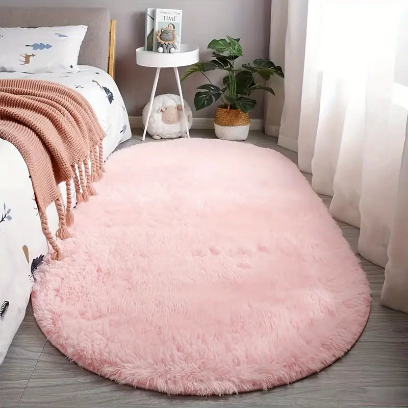 Oval Oval Bedroom Bedside Carpet & Bed End Mat