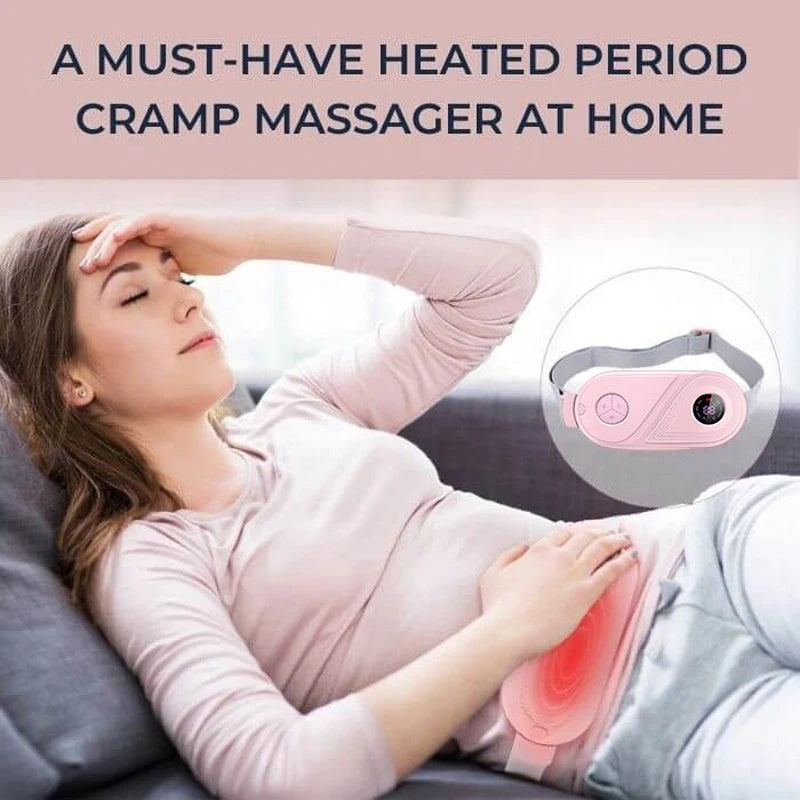 Smart Mini Menstrual Heating Abdomen Massager Period Pain Relief Device Belt for Women Health Care Physiological Period Cramp