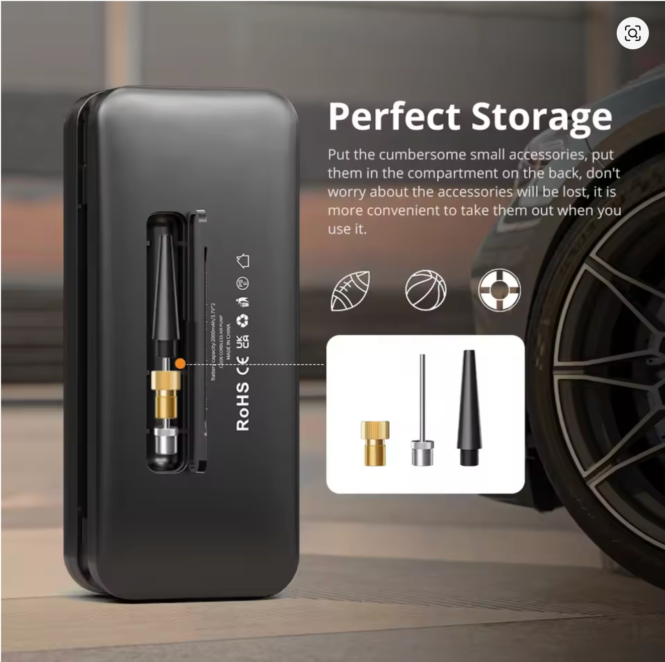 Aussie Finds™ Portable Tire Inflator – Rechargeable Digital Air Compressor + FREE CARRY BAG