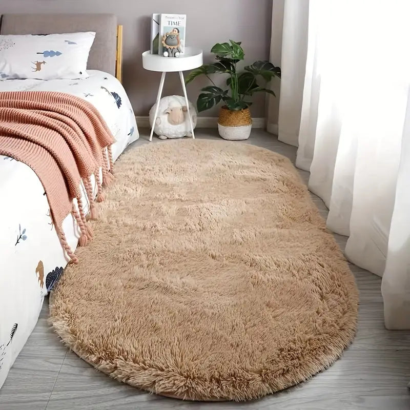 Oval Oval Bedroom Bedside Carpet & Bed End Mat