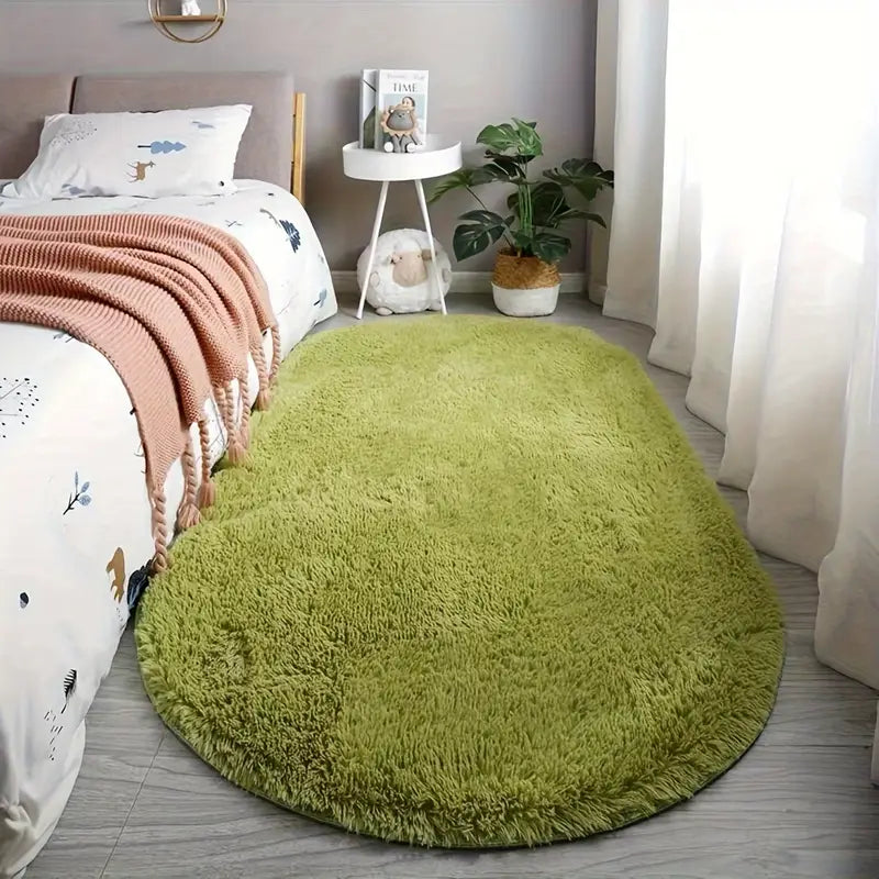 Oval Oval Bedroom Bedside Carpet & Bed End Mat