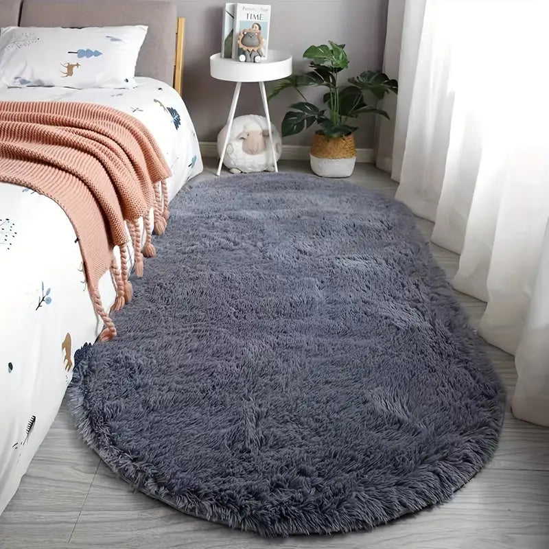 Oval Oval Bedroom Bedside Carpet & Bed End Mat