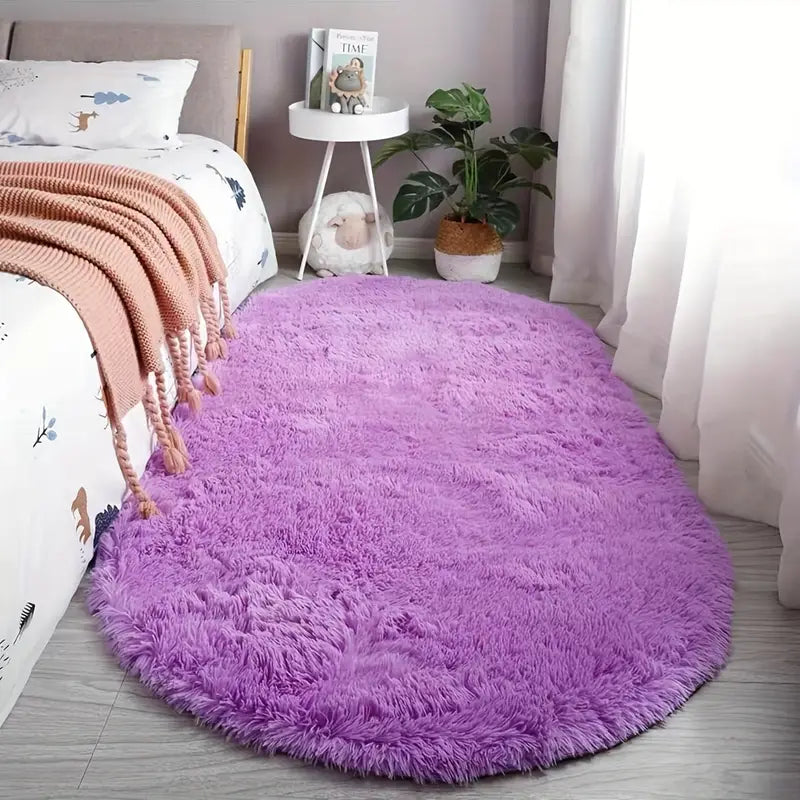 Oval Oval Bedroom Bedside Carpet & Bed End Mat