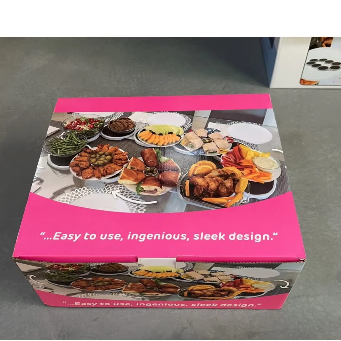 Rotating Dinner Table with Expandable Trays