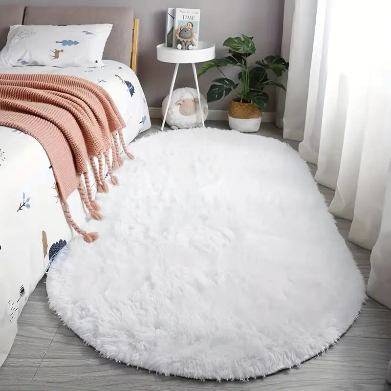 Oval Oval Bedroom Bedside Carpet & Bed End Mat